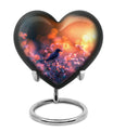 Puffin Bird themed Heart Urn for burial ashes