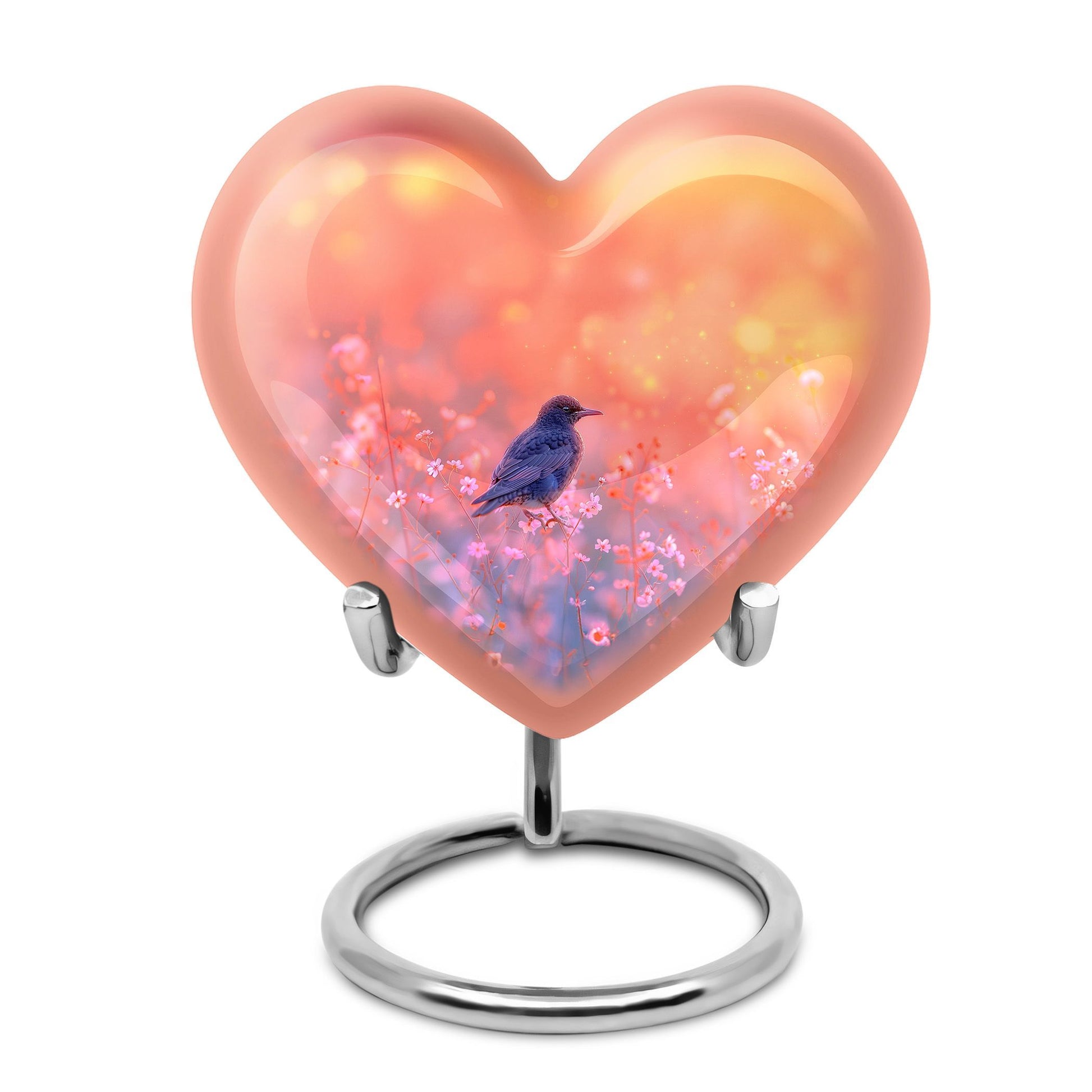 Puffin Bird Heart Urn.