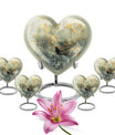 Puffin Bird Heart Design Cremation Urn for Human Ashes