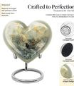 Puffin Bird Heart Design Cremation Urn for Human Ashes