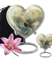 Puffin Bird Heart Design Cremation Urn for Human Ashes