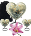 Puffin Bird Heart Design Cremation Urn for Human Ashes