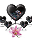 Heart Urn for mom with Puffin Bird design