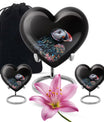 Heart Urn for mom with Puffin Bird design