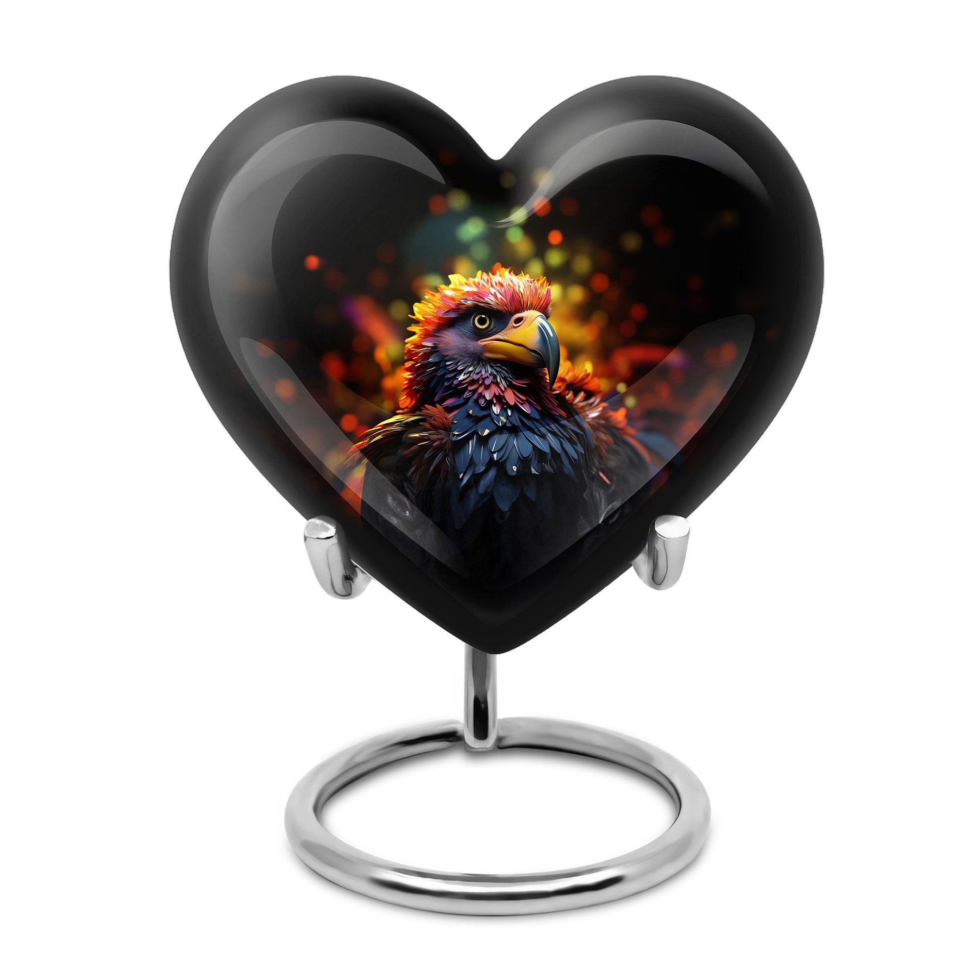 Puffin Bird Themed Heart Urn for adult male ashes