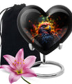 Puffin Bird Themed Heart Urn for adult male ashes