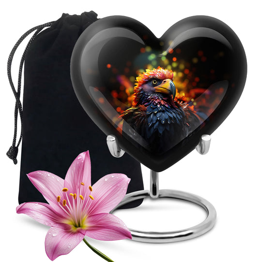 Puffin Bird Themed Heart Urn for adult male ashes