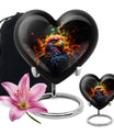 Puffin Bird Themed Heart Urn for adult male ashes