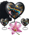 Abstract Small Keepsake Urns For Human Ashes Memorial, Funeral Shape Urn