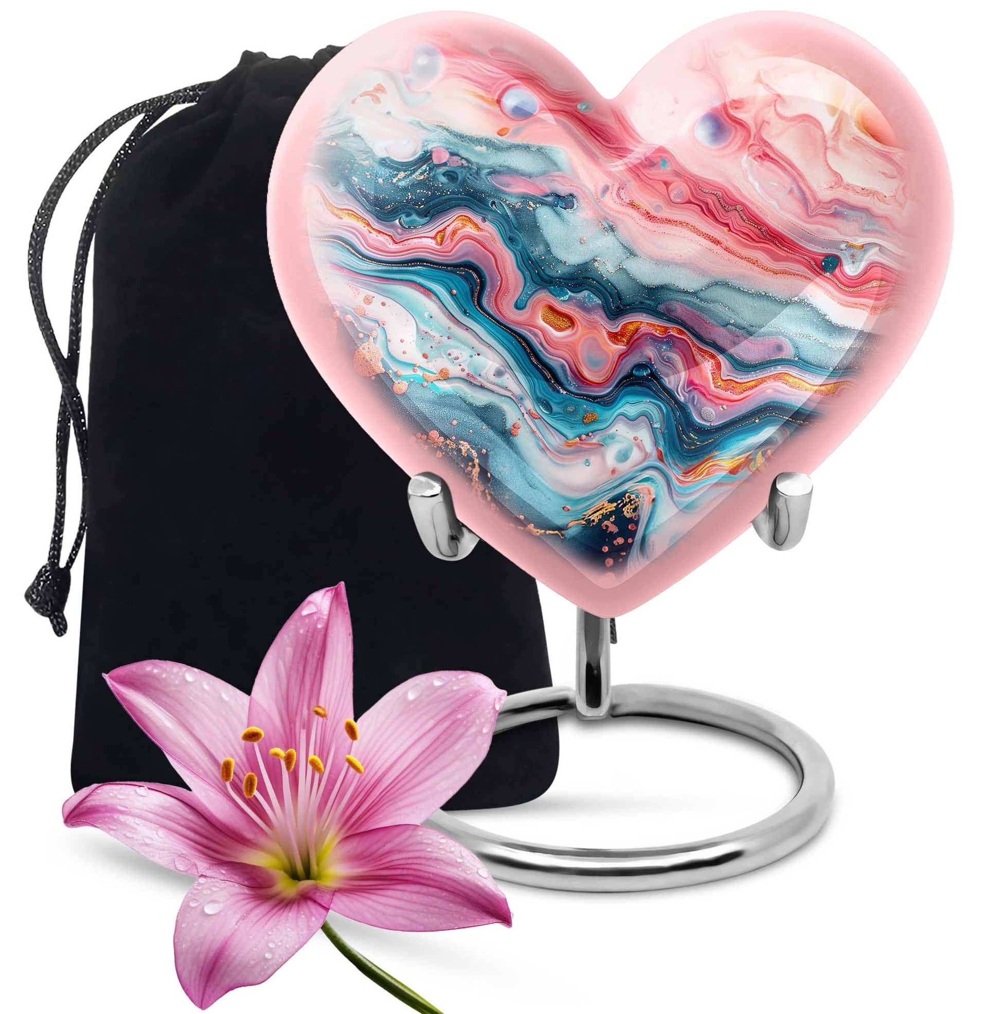 abstract heart cremation urn for dad