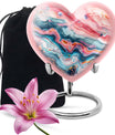 abstract heart cremation urn for dad