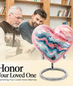 abstract heart cremation urn for dad