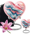 abstract heart cremation urn for dad