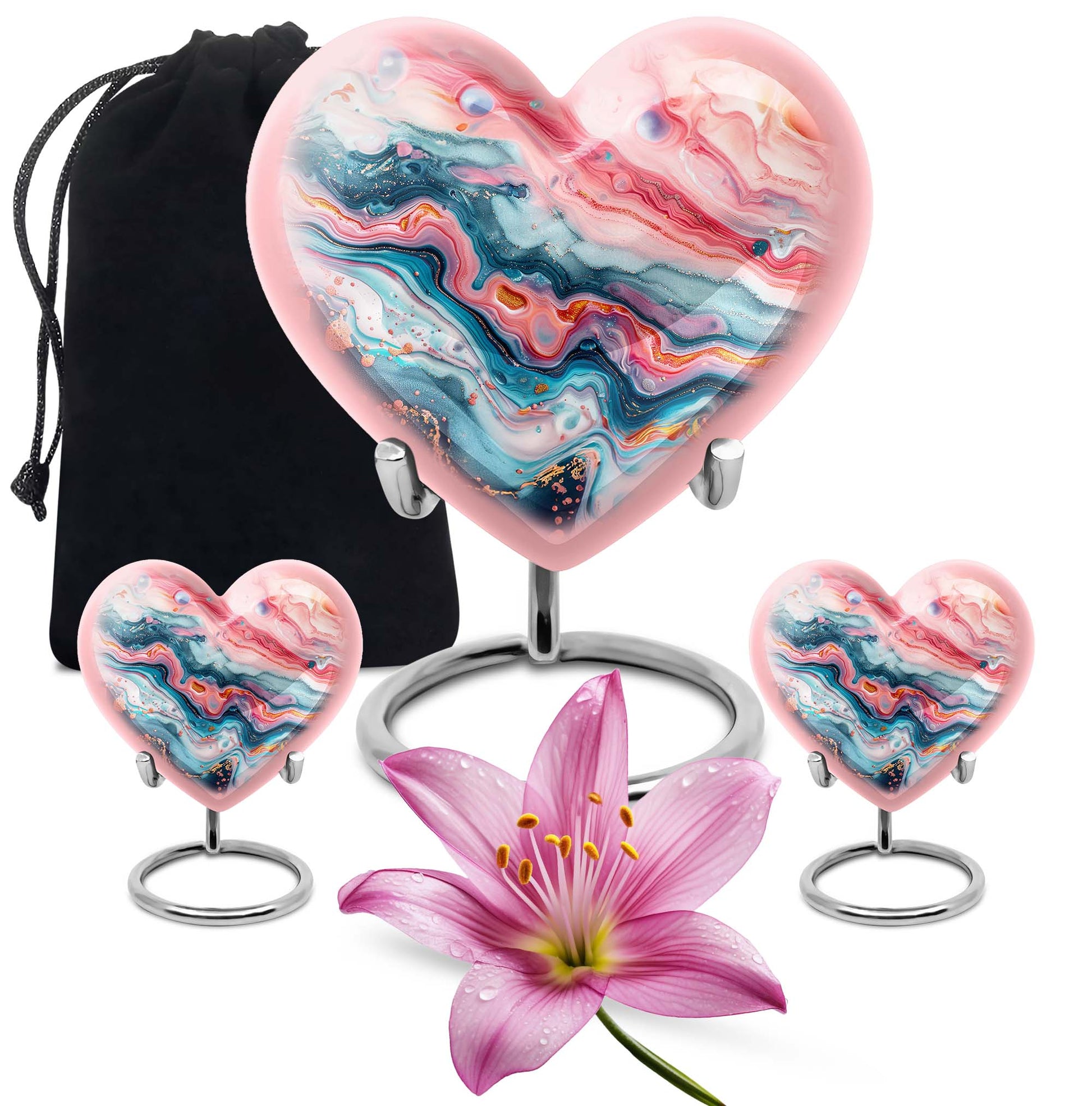 abstract heart cremation urn for dad