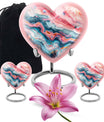 abstract heart cremation urn for dad