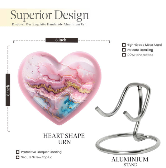 Large Abstract Heart Urn