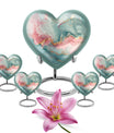 abstract heart design cremation urn for adult male