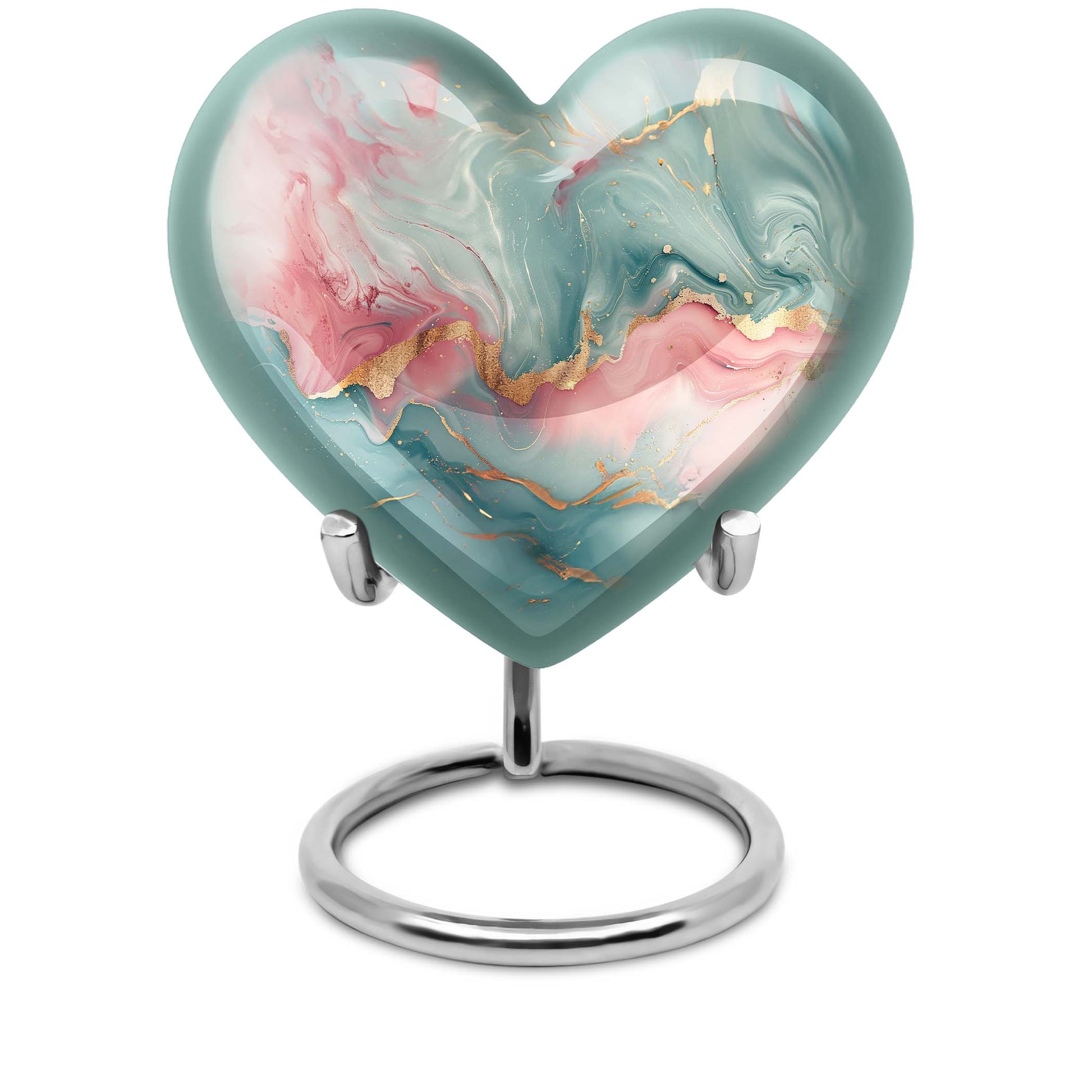 abstract heart design cremation urn for adult male