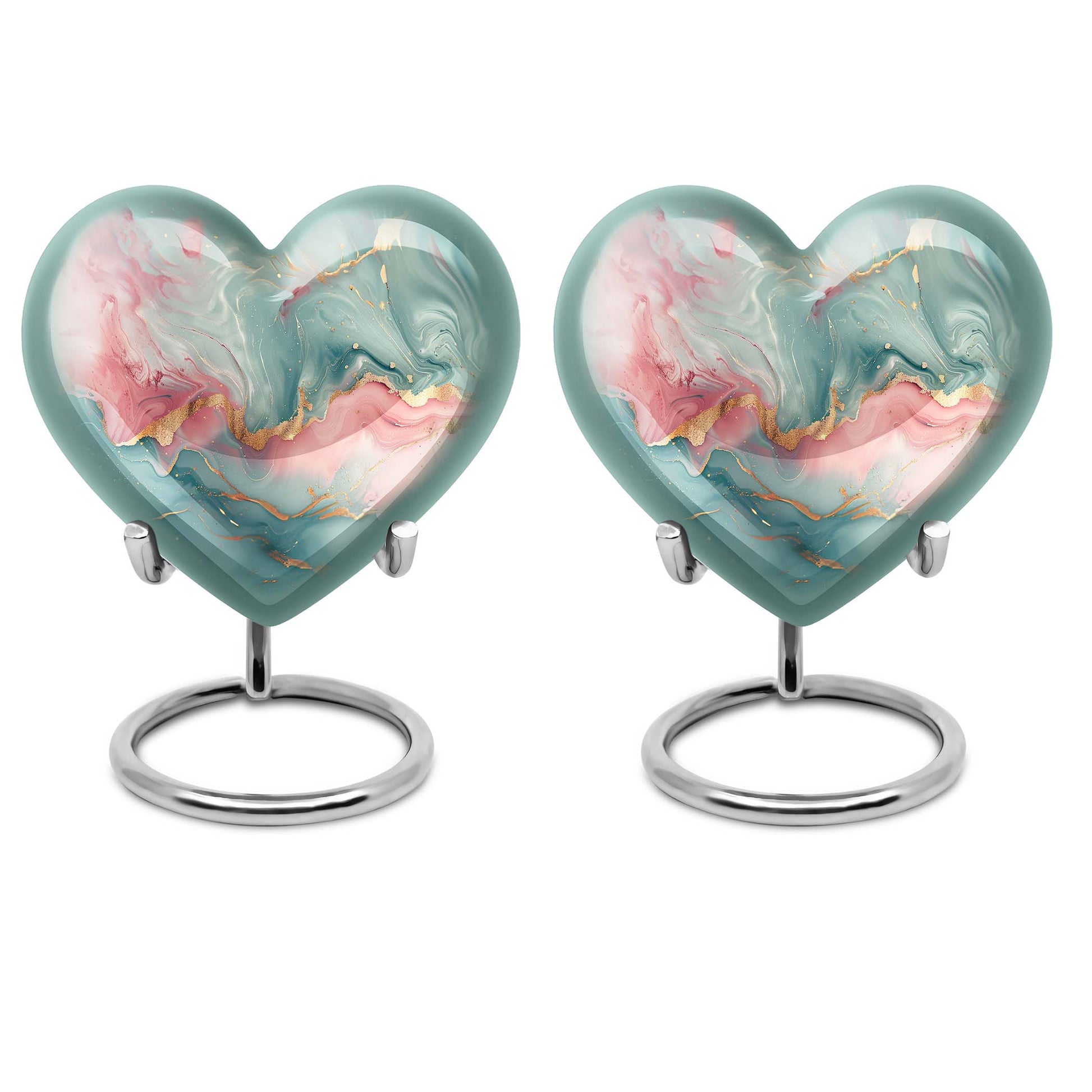 abstract heart design cremation urn for adult male