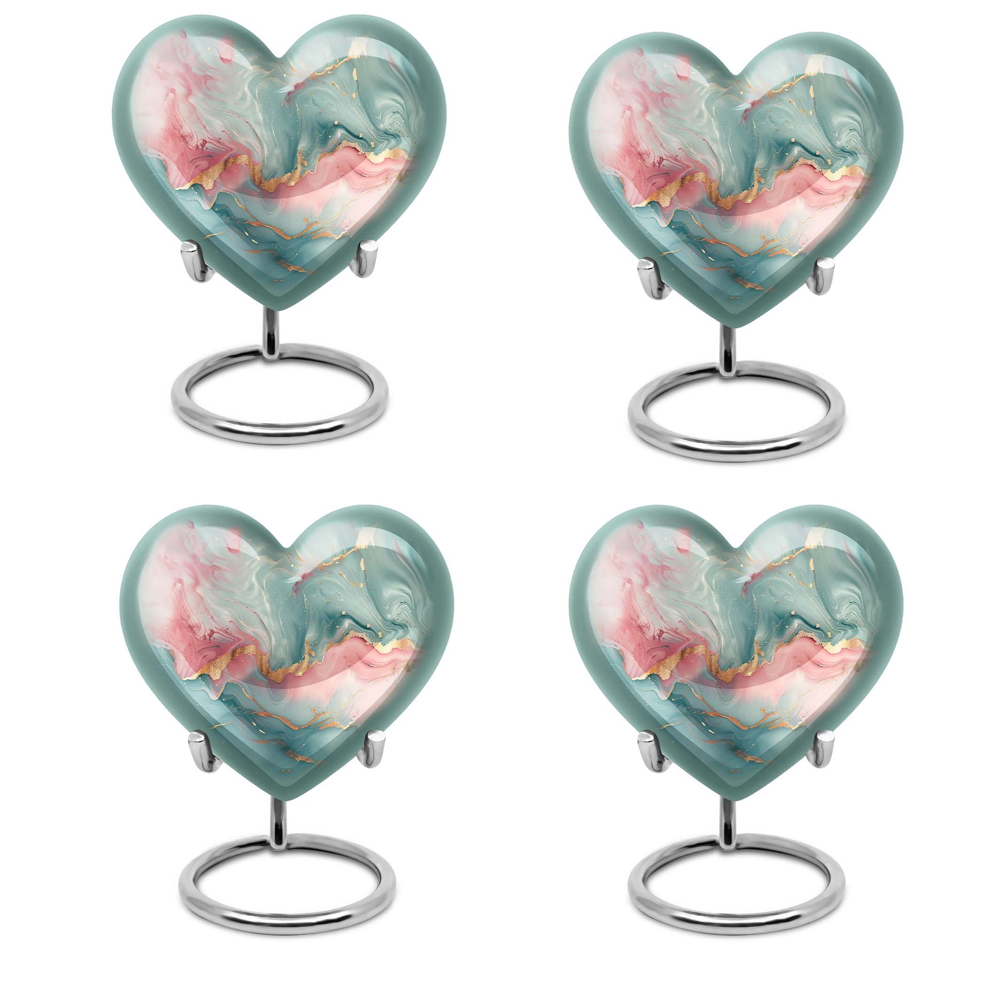 abstract heart design cremation urn for adult male