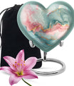 abstract heart design cremation urn for adult male