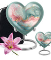 abstract heart design cremation urn for adult male