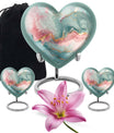 abstract heart design cremation urn for adult male