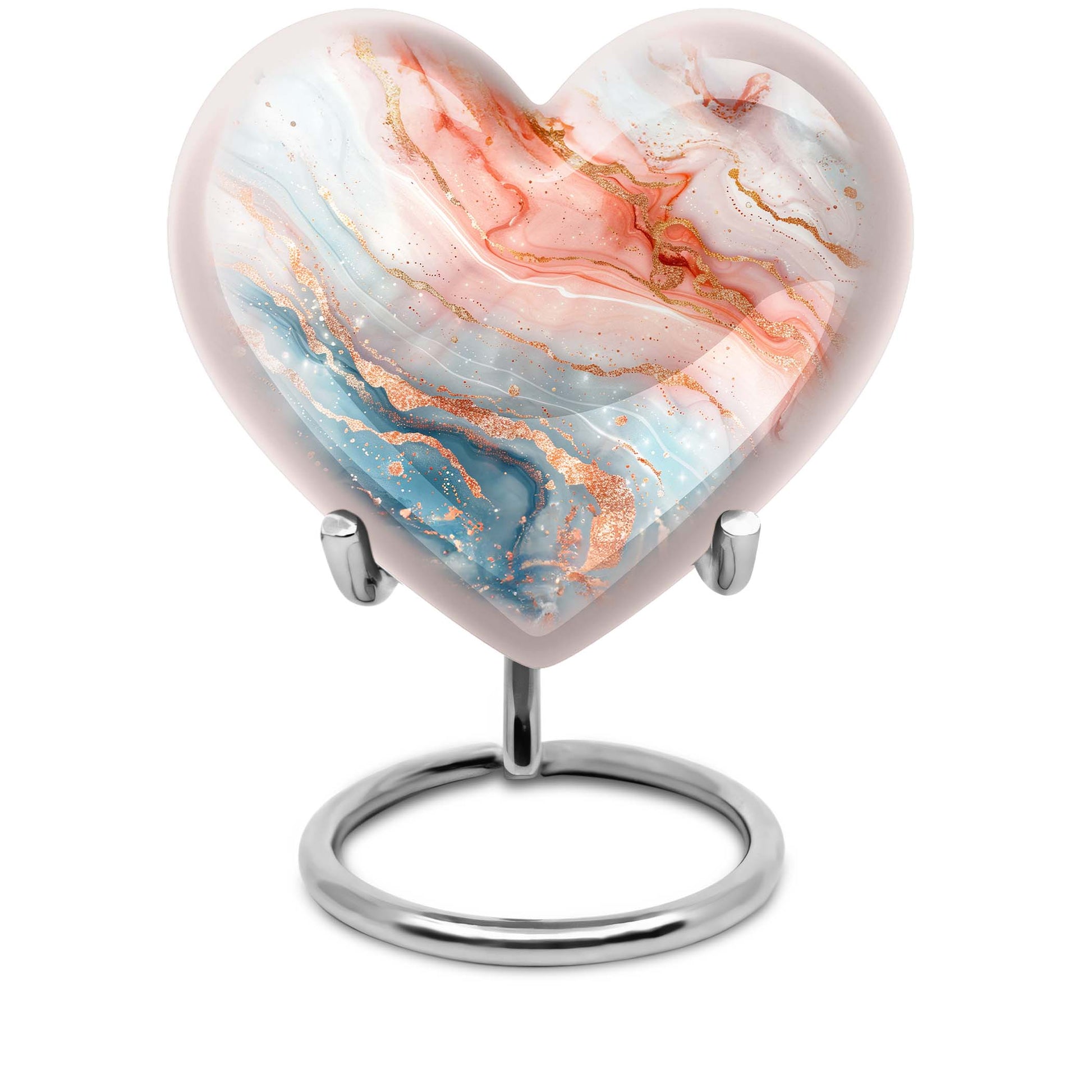 10-Inch Heart-shaped Abstract Urn,