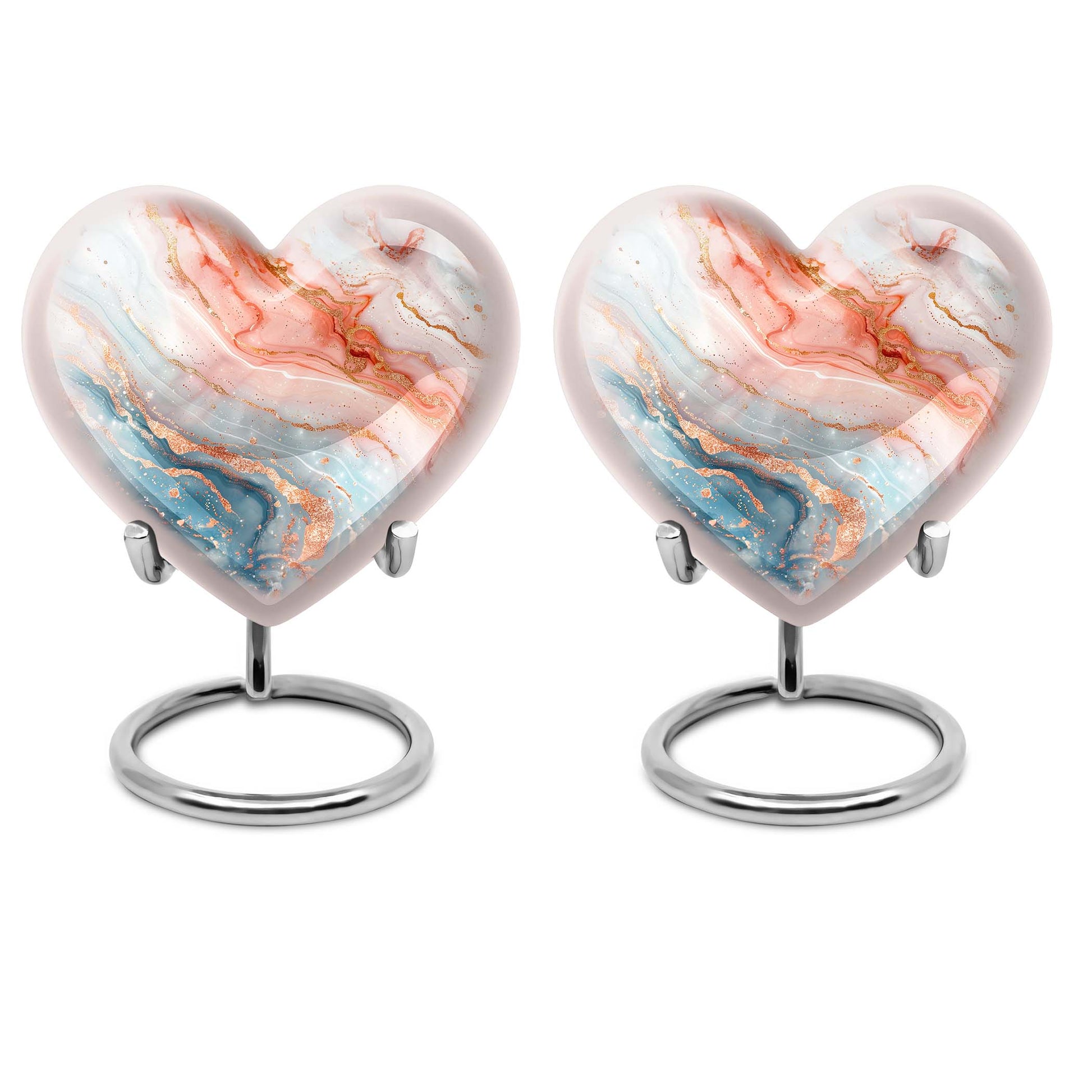 10-Inch Heart-shaped Abstract Urn,