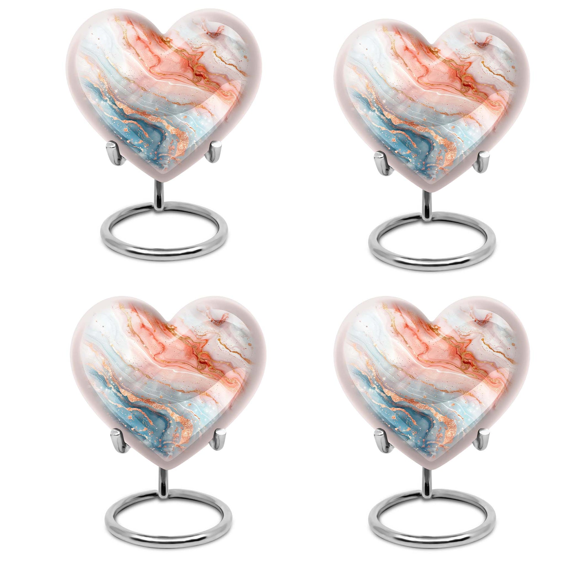 10-Inch Heart-shaped Abstract Urn,