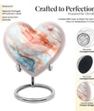 10-Inch Heart-shaped Abstract Urn,