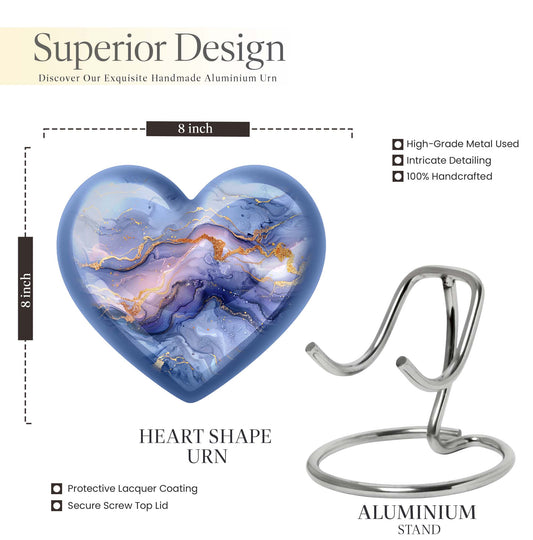 Abstract Heart Keepsake Cremation Urn