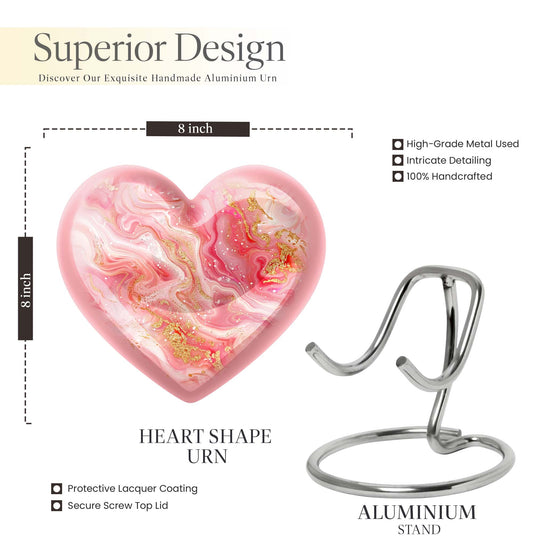 Abstract Heart Urn