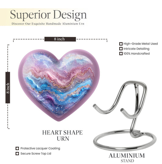 Abstract heart urn