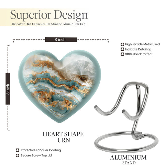 abstract heart urn