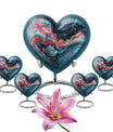 abstract heart-design urn