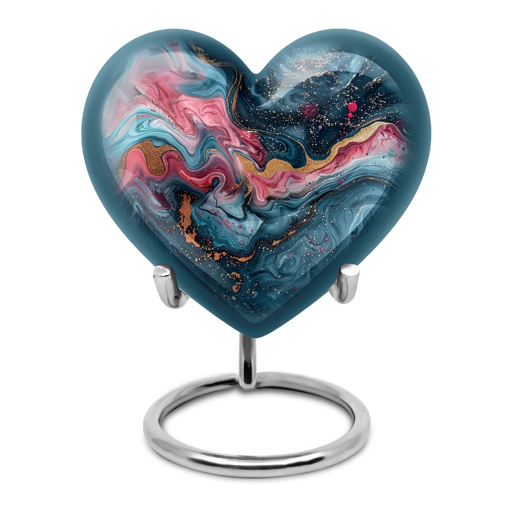 abstract heart-design urn