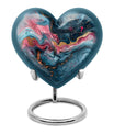 abstract heart-design urn