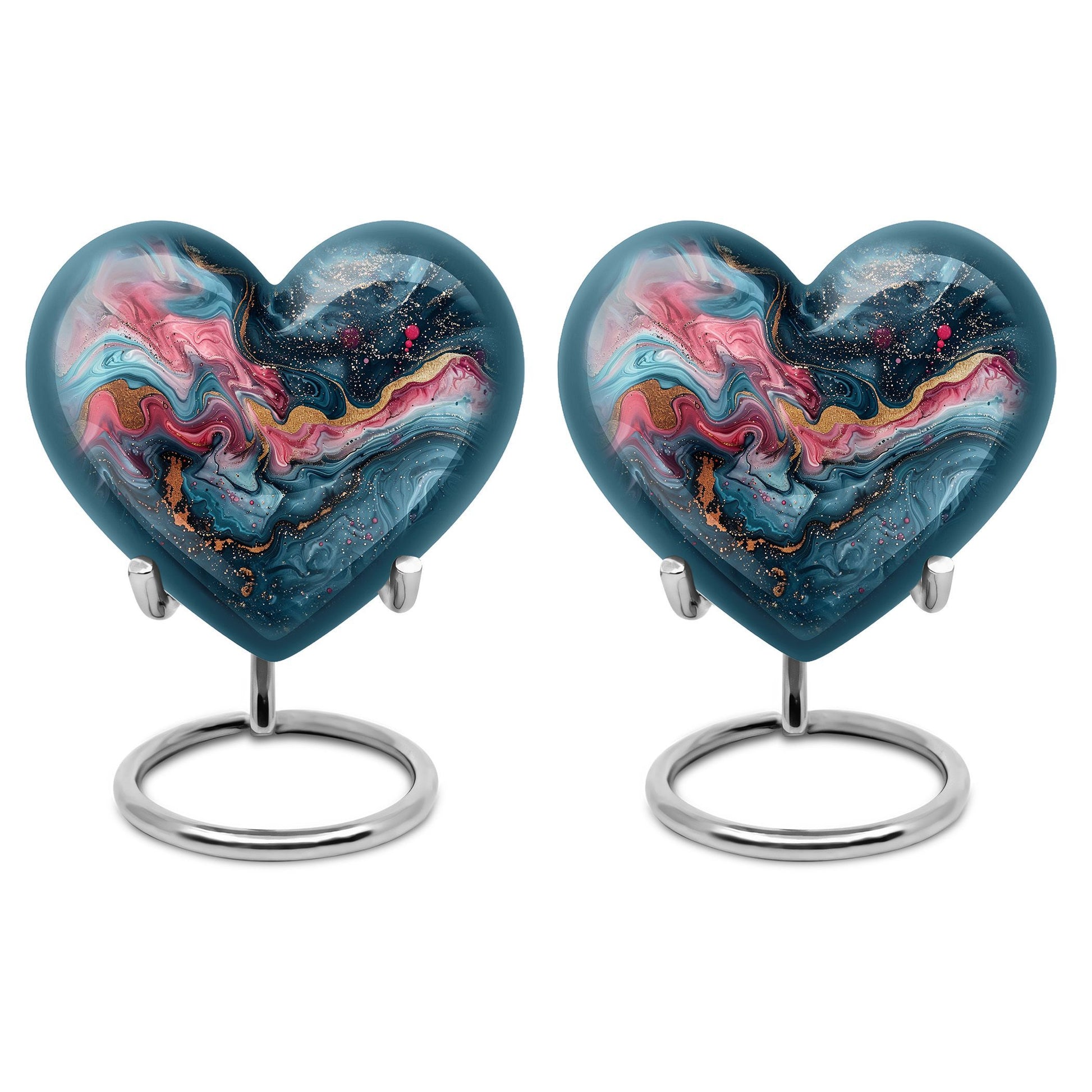 abstract heart-design urn