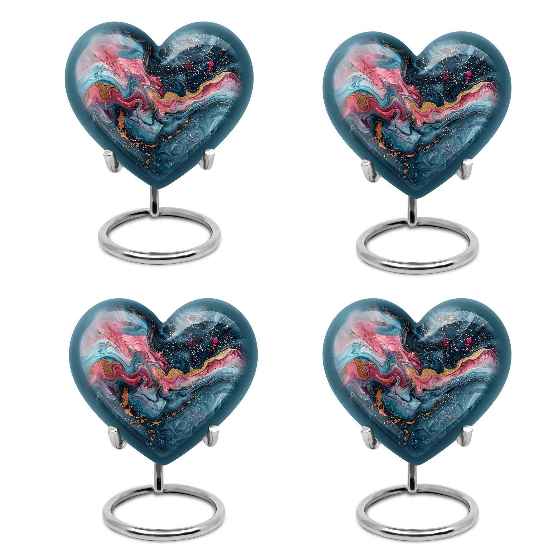 abstract heart-design urn