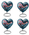 abstract heart-design urn