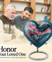 abstract heart-design urn