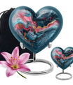 abstract heart-design urn