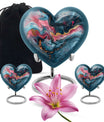 abstract heart-design urn