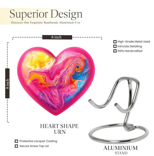 Abstract Heart Urn