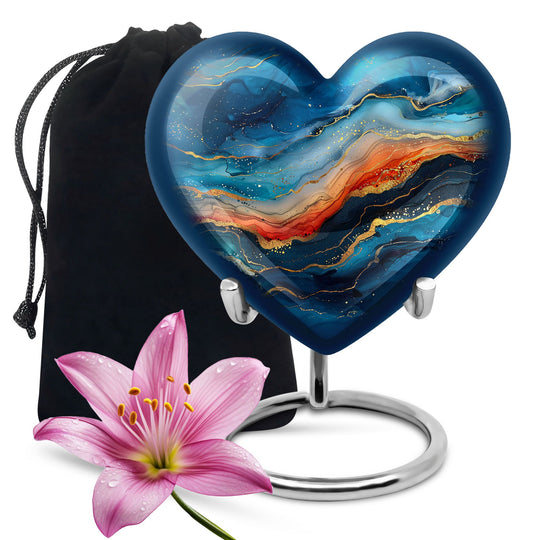 abstract heart urn for ashes