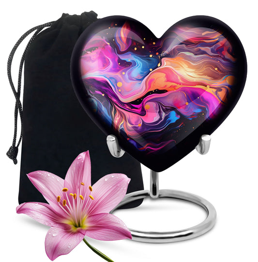 Abstract Heart Urn for adult male ashes