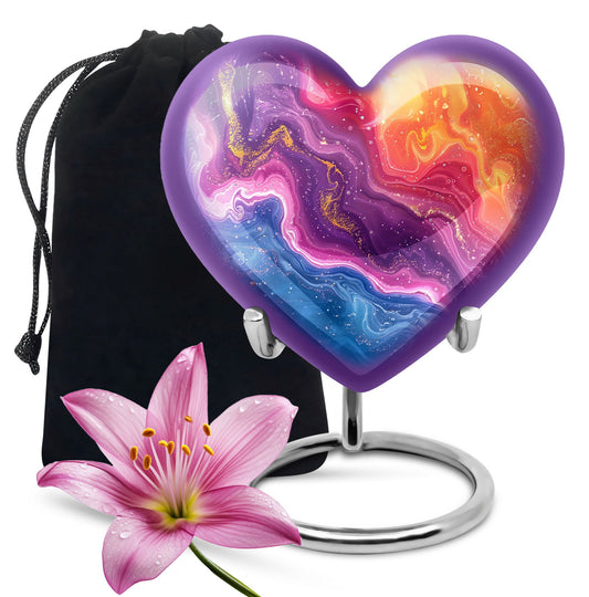 Abstract Heart Urn design cremation urn for human ashes