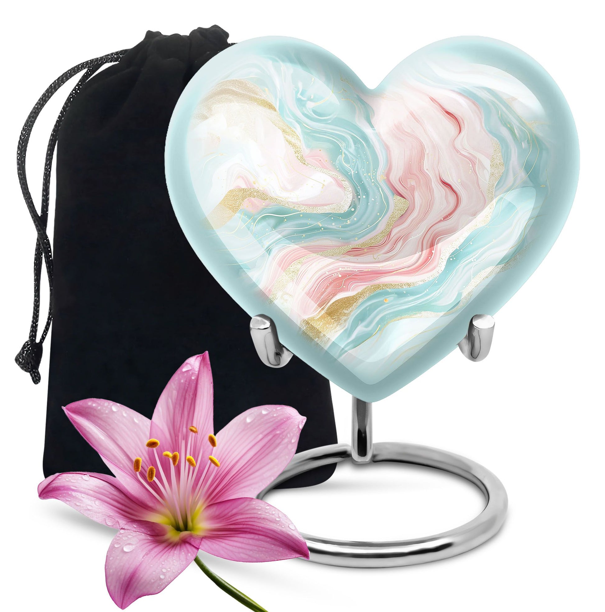 Abstract Heart Urn for cremation