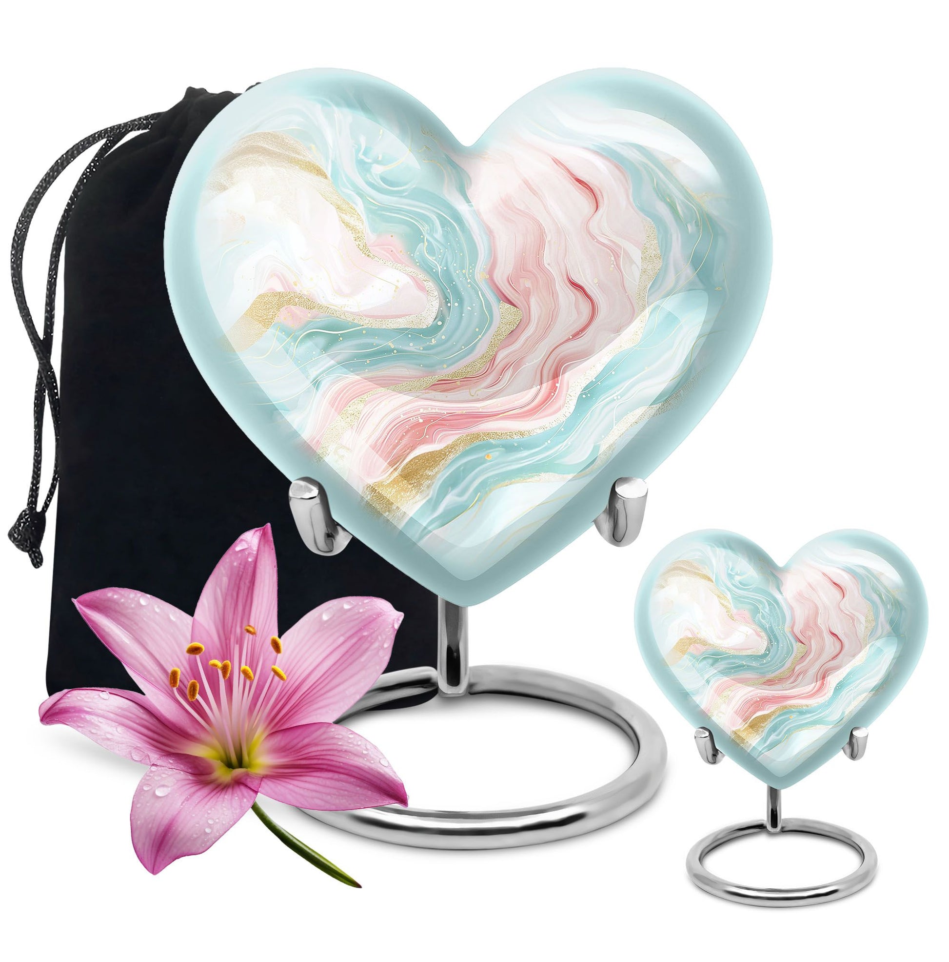 Abstract Heart Urn for cremation